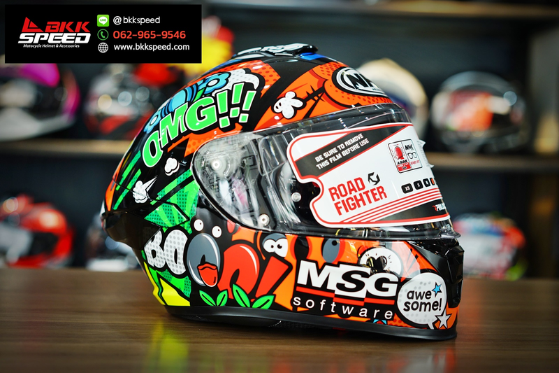 รูปสินค้าหมวกกันน็อคเต็มใบ แบรนด์ NHK รุ่น K5R ลาย/สี Bo Bensneyder 10 สำหรับขี่มอเตอร์ไซค์ รายละเอียดสินค้า จาก BKKSPEED