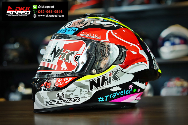 รูปสินค้าหมวกกันน็อคเต็มใบ แบรนด์ NHK รุ่น K5R ลาย/สี Alonso 11 สำหรับขี่มอเตอร์ไซค์ รูปเพิ่มเติม 5 จาก BKKSPEED