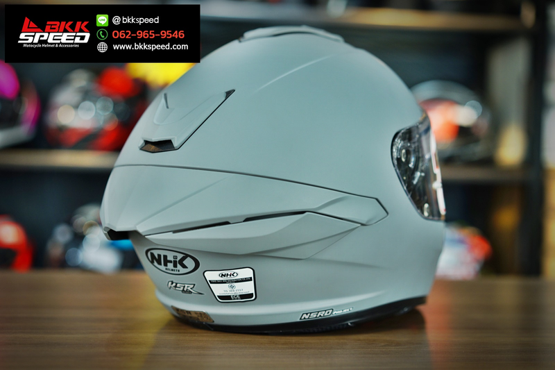 รูปสินค้าหมวกกันน็อคเต็มใบ แบรนด์ NHK รุ่น K5R ลาย/สี Matt Grey (no sun visor) สำหรับขี่มอเตอร์ไซค์ รายละเอียดสินค้า จาก BKKSPEED