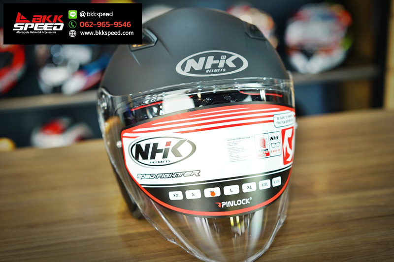 รูปสินค้าหมวกกันน็อคเต็มใบ แบรนด์ NHK รุ่น S1 ลาย/สี GP RPO Solid Matt Black สำหรับขี่มอเตอร์ไซค์ มุมด้านข้าง จาก BKKSPEED