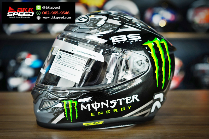 รูปสินค้าหมวกกันน็อคเต็มใบ แบรนด์ HJC รุ่น HJC RPHA12 ลาย/สี RPHA12 Quartararo Black Monster Energy Limited สำหรับขี่มอเตอร์ไซค์ มุมหลักด้านหน้า จาก BKKSPEED