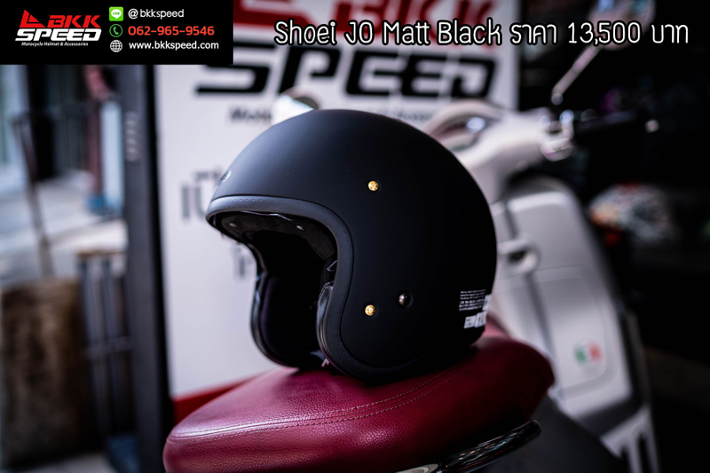 รูปสินค้าหมวกกันน็อคเต็มใบ แบรนด์ SHOEI รุ่น JO ลาย/สี Matt Black สำหรับขี่มอเตอร์ไซค์ มุมด้านข้าง จาก BKKSPEED