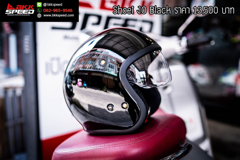 รูปสินค้าหมวกกันน็อคเต็มใบ แบรนด์ SHOEI รุ่น Shoei JO ลาย/สี JO Black ดำเงา สำหรับขี่มอเตอร์ไซค์ มุมหลักด้านหน้า จาก BKKSPEED