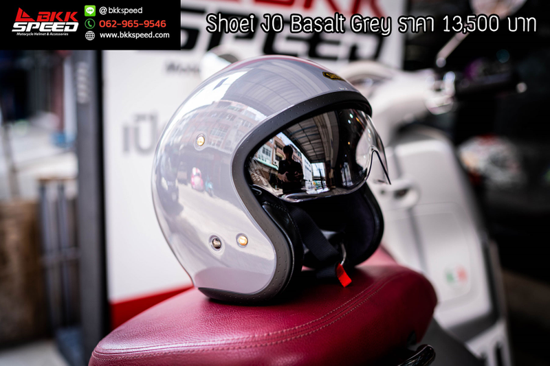 รูปสินค้าหมวกกันน็อคเต็มใบ แบรนด์ SHOEI รุ่น JO ลาย/สี Basalt Grey สำหรับขี่มอเตอร์ไซค์ มุมหลักด้านหน้า จาก BKKSPEED