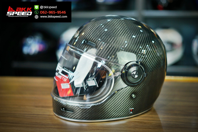 รูปสินค้าหมวกกันน็อคเต็มใบ แบรนด์ TORC รุ่น T1C ลาย/สี Glossy Carbon สำหรับขี่มอเตอร์ไซค์ มุมด้านหลัง จาก BKKSPEED