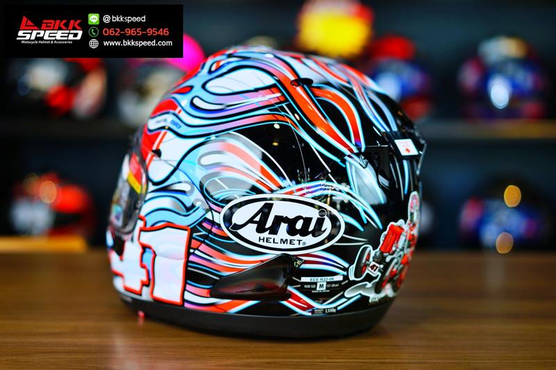 รูปสินค้าหมวกกันน็อคเต็มใบ แบรนด์ ARAI รุ่น ARAI RX-7V EVO ลาย/สี RX7V EVO Haga WSBK สำหรับขี่มอเตอร์ไซค์ รูปเพิ่มเติม 5 จาก BKKSPEED