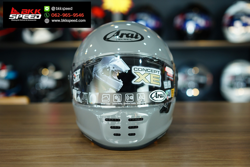 รูปสินค้าหมวกกันน็อคเต็มใบ แบรนด์ ARAI รุ่น Arai Concept XE ลาย/สี Concept XE Modern Grey (ECE R22.06) สำหรับขี่มอเตอร์ไซค์ มุมด้านข้าง จาก BKKSPEED
