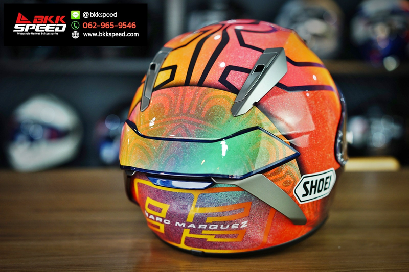 รูปสินค้าหมวกกันน็อคเต็มใบ แบรนด์ SHOEI รุ่น Shoei X15 ลาย/สี X15 Marquez Holi TC1 สำหรับขี่มอเตอร์ไซค์ รายละเอียดสินค้า จาก BKKSPEED