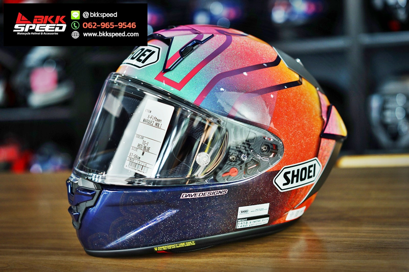 รูปสินค้าหมวกกันน็อคเต็มใบ แบรนด์ SHOEI รุ่น Shoei X15 ลาย/สี X15 Marquez Holi TC1 สำหรับขี่มอเตอร์ไซค์ มุมหลักด้านหน้า จาก BKKSPEED