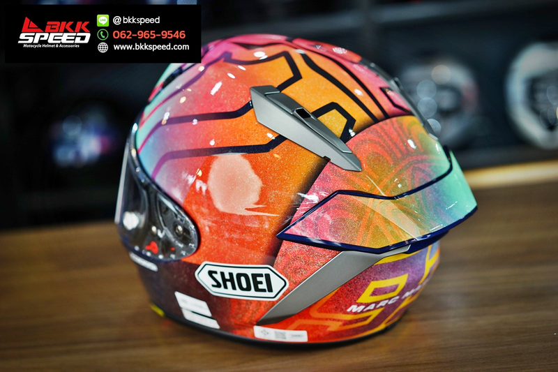 รูปสินค้าหมวกกันน็อคเต็มใบ แบรนด์ SHOEI รุ่น Shoei X15 ลาย/สี X15 Marquez Holi TC1 สำหรับขี่มอเตอร์ไซค์ รูปเพิ่มเติม 5 จาก BKKSPEED