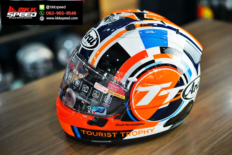รูปสินค้าหมวกกันน็อคเต็มใบ แบรนด์ ARAI รุ่น ARAI RX-7V EVO ลาย/สี RX7V EVO IOM TT 2025 Limited Edition สำหรับขี่มอเตอร์ไซค์ รูปเพิ่มเติม 6 จาก BKKSPEED