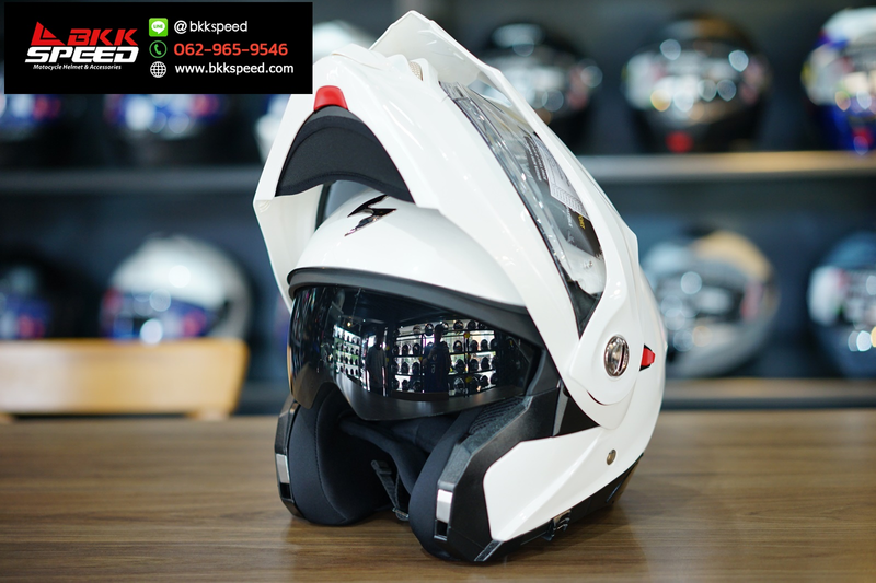 รูปสินค้าหมวกกันน็อคเต็มใบ แบรนด์ Scorpion EXO รุ่น Scorpion EXO ADX2 ลาย/สี ADX2 White สำหรับขี่มอเตอร์ไซค์ รายละเอียดสินค้า จาก BKKSPEED