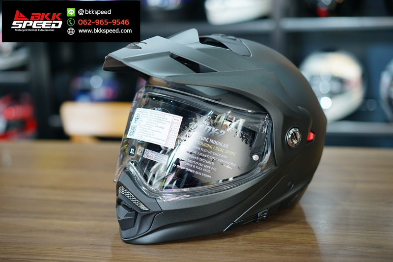 รูปสินค้าหมวกกันน็อคเต็มใบ แบรนด์ Scorpion EXO รุ่น Scorpion EXO ADX2 ลาย/สี ADX2 Matt Black สำหรับขี่มอเตอร์ไซค์ มุมหลักด้านหน้า จาก BKKSPEED