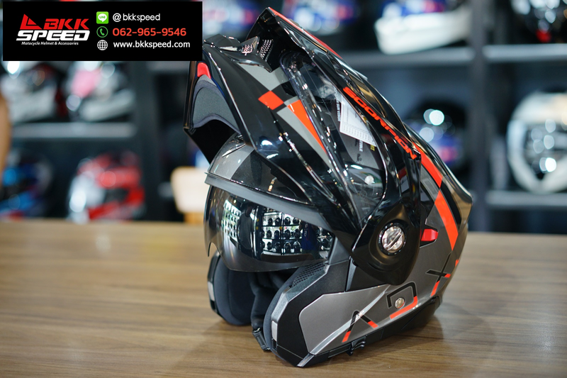 รูปสินค้าหมวกกันน็อคเต็มใบ แบรนด์ Scorpion EXO รุ่น Scorpion EXO ADX2 ลาย/สี ADX2 Galance Silver Black Red สำหรับขี่มอเตอร์ไซค์ รายละเอียดสินค้า จาก BKKSPEED