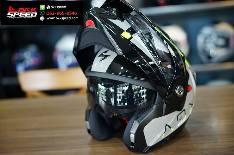 รูปสินค้าหมวกกันน็อคเต็มใบ แบรนด์ Scorpion EXO รุ่น Scorpion EXO ADX2 ลาย/สี ADX2 Galane Grey Black Neon Yellow สำหรับขี่มอเตอร์ไซค์ รูปเพิ่มเติม 5 จาก BKKSPEED
