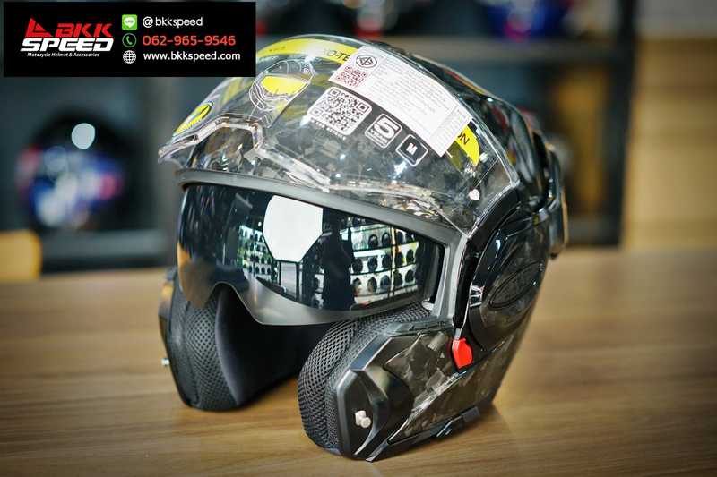 รูปสินค้าหมวกกันน็อคเต็มใบ แบรนด์ Scorpion EXO รุ่น Scorpion EXO Tech ลาย/สี TECH EVO Onyx Carbon สำหรับขี่มอเตอร์ไซค์ รูปเพิ่มเติม 5 จาก BKKSPEED