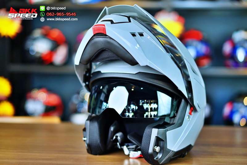 รูปสินค้าหมวกกันน็อคเต็มใบ แบรนด์ HJC รุ่น HJC i80 ลาย/สี i80 N Grey สำหรับขี่มอเตอร์ไซค์ มุมด้านหลัง จาก BKKSPEED