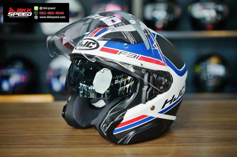 รูปสินค้าหมวกกันน็อคเต็มใบ แบรนด์ HJC รุ่น HJC F31 ลาย/สี F31 CERON MC21 สำหรับขี่มอเตอร์ไซค์ รูปเพิ่มเติม 5 จาก BKKSPEED