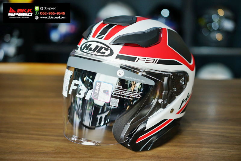 รูปสินค้าหมวกกันน็อคเต็มใบ แบรนด์ HJC รุ่น HJC F31 ลาย/สี F31 CERON MC1 สำหรับขี่มอเตอร์ไซค์ มุมด้านหลัง จาก BKKSPEED