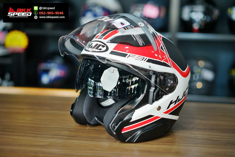 รูปสินค้าหมวกกันน็อคเต็มใบ แบรนด์ HJC รุ่น HJC F31 ลาย/สี F31 CERON MC1 สำหรับขี่มอเตอร์ไซค์ รูปเพิ่มเติม 5 จาก BKKSPEED