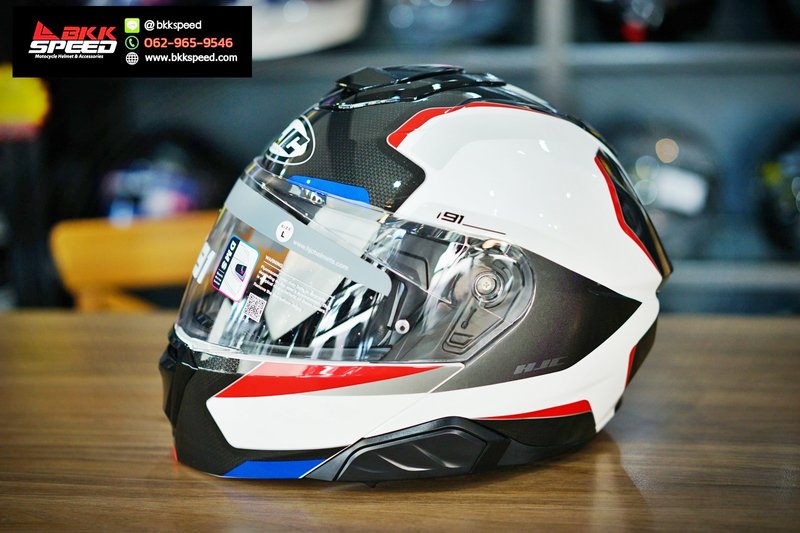 รูปสินค้าหมวกกันน็อคเต็มใบ แบรนด์ HJC รุ่น HJC i91 ลาย/สี i91 Felio mc21 สำหรับขี่มอเตอร์ไซค์ มุมหลักด้านหน้า จาก BKKSPEED
