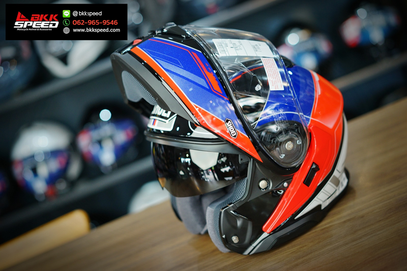 รูปสินค้าหมวกกันน็อคเต็มใบ แบรนด์ SHOEI รุ่น Shoei Neotec3 ลาย/สี NEOTEC3 Sharpen TC10 สำหรับขี่มอเตอร์ไซค์ รูปเพิ่มเติม 7 จาก BKKSPEED
