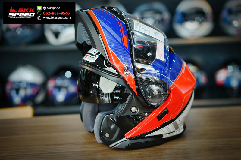 รูปสินค้าหมวกกันน็อคเต็มใบ แบรนด์ SHOEI รุ่น Shoei Neotec3 ลาย/สี NEOTEC3 Sharpen TC10 สำหรับขี่มอเตอร์ไซค์ รูปเพิ่มเติม 6 จาก BKKSPEED