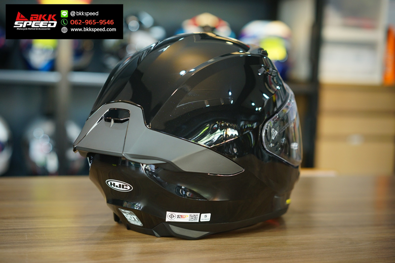 รูปสินค้าหมวกกันน็อคเต็มใบ แบรนด์ HJC รุ่น HJC i11 ลาย/สี i11 Metal Black สำหรับขี่มอเตอร์ไซค์ มุมด้านหลัง จาก BKKSPEED