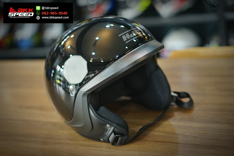 รูปสินค้าหมวกกันน็อคเต็มใบ แบรนด์ HJC รุ่น C20 ลาย/สี Metal Black สำหรับขี่มอเตอร์ไซค์ มุมด้านหลัง จาก BKKSPEED