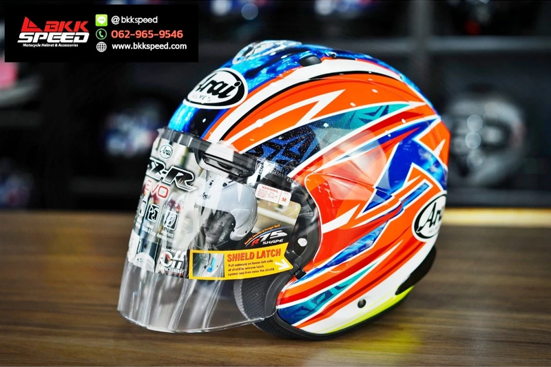 รูปสินค้าหมวกกันน็อคเต็มใบ แบรนด์ ARAI รุ่น ARAI SZR VAS ลาย/สี SZR Evo Ogura สำหรับขี่มอเตอร์ไซค์ รูปเพิ่มเติม 5 จาก BKKSPEED