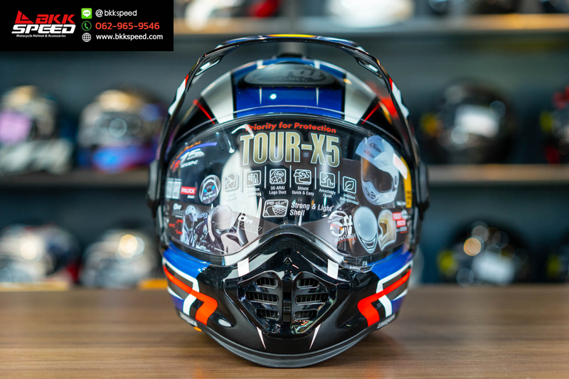 รูปสินค้าหมวกกันน็อคเต็มใบ แบรนด์ ARAI รุ่น Arai Tour X5 ลาย/สี Tour X5 Discovery Blue สำหรับขี่มอเตอร์ไซค์ รายละเอียดสินค้า จาก BKKSPEED