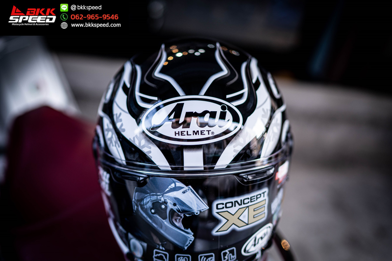 รูปสินค้าหมวกกันน็อคเต็มใบ แบรนด์ ARAI รุ่น Arai Concept XE ลาย/สี Concept XE Haga Dark สำหรับขี่มอเตอร์ไซค์ รูปเพิ่มเติม 5 จาก BKKSPEED