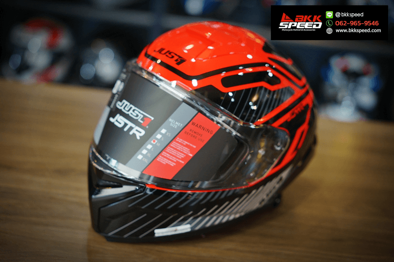 รูปสินค้าหมวกกันน็อคเต็มใบ แบรนด์ Just1 รุ่น Just1 JSTR ลาย/สี JSTR Tactical Silver Red สำหรับขี่มอเตอร์ไซค์ รายละเอียดสินค้า จาก BKKSPEED