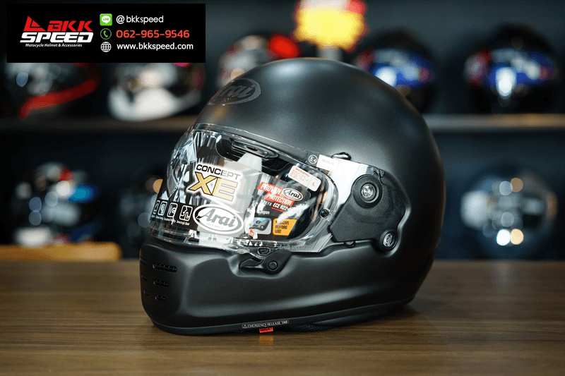 รูปสินค้าหมวกกันน็อคเต็มใบ แบรนด์ ARAI รุ่น Arai Concept XE ลาย/สี Concept XE Black Frost (ECE R22.06) สำหรับขี่มอเตอร์ไซค์ รายละเอียดสินค้า จาก BKKSPEED