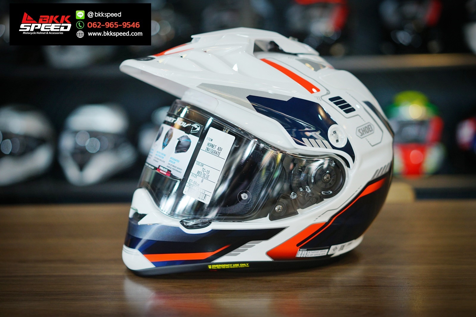 รูปสินค้าหมวกกันน็อคเต็มใบ แบรนด์ SHOEI รุ่น Shoei Hornet ADV ลาย/สี Hornet ADV Invigorate TC10 สำหรับขี่มอเตอร์ไซค์ มุมหลักด้านหน้า จาก BKKSPEED