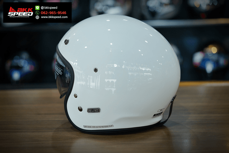 รูปสินค้าหมวกกันน็อคเต็มใบ แบรนด์ HJC รุ่น HJC V31 ลาย/สี V31 White สำหรับขี่มอเตอร์ไซค์ รายละเอียดสินค้า จาก BKKSPEED