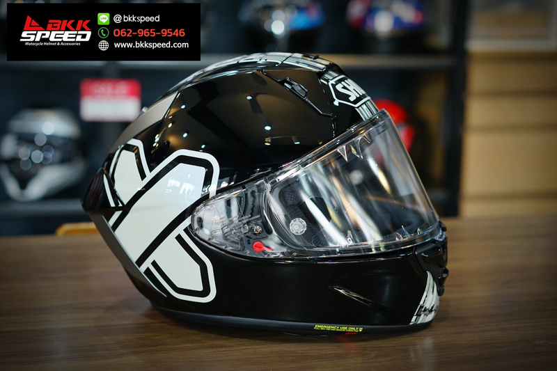 รูปสินค้าหมวกกันน็อคเต็มใบ แบรนด์ SHOEI รุ่น Shoei X15 ลาย/สี X15 Cross logo TC5 สำหรับขี่มอเตอร์ไซค์ มุมหลักด้านหน้า จาก BKKSPEED