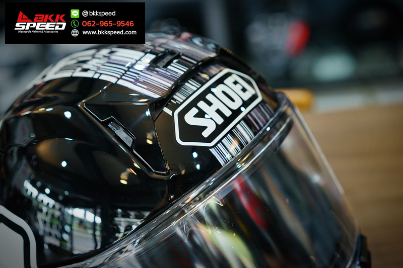 รูปสินค้าหมวกกันน็อคเต็มใบ แบรนด์ SHOEI รุ่น Shoei X15 ลาย/สี X15 Cross logo TC5 สำหรับขี่มอเตอร์ไซค์ มุมด้านข้าง จาก BKKSPEED