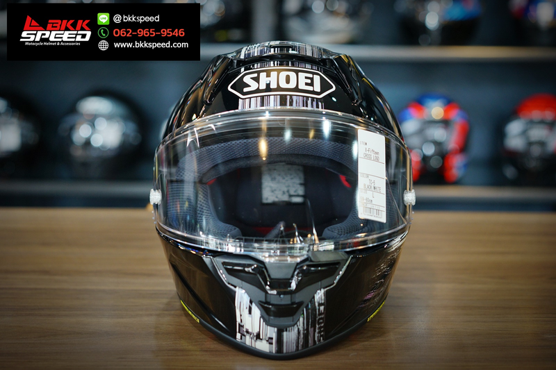 รูปสินค้าหมวกกันน็อคเต็มใบ แบรนด์ SHOEI รุ่น Shoei X15 ลาย/สี X15 Cross logo TC5 สำหรับขี่มอเตอร์ไซค์ มุมด้านหลัง จาก BKKSPEED