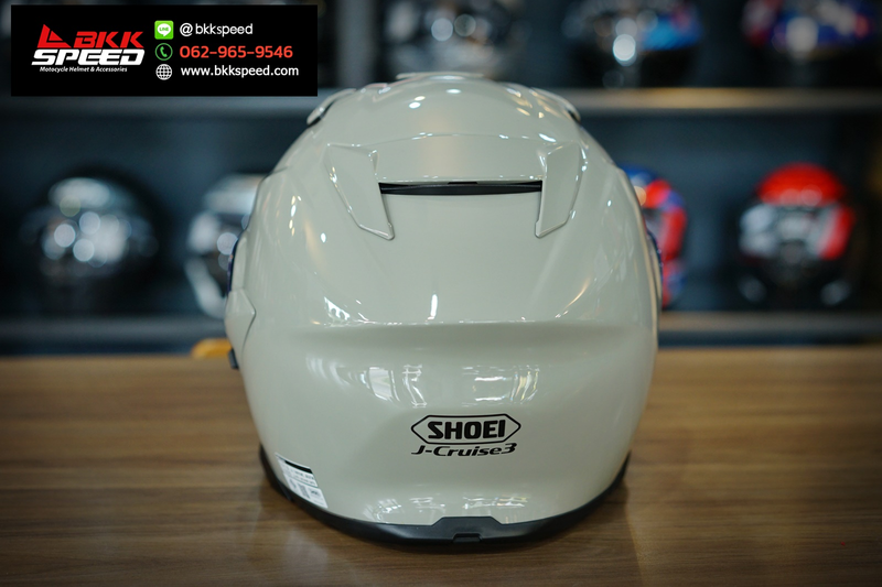 รูปสินค้าหมวกกันน็อคเต็มใบ แบรนด์ SHOEI รุ่น SHOIE J Cruise 3 ลาย/สี J cruise 3 Chalk Grey สำหรับขี่มอเตอร์ไซค์ รูปเพิ่มเติม 5 จาก BKKSPEED