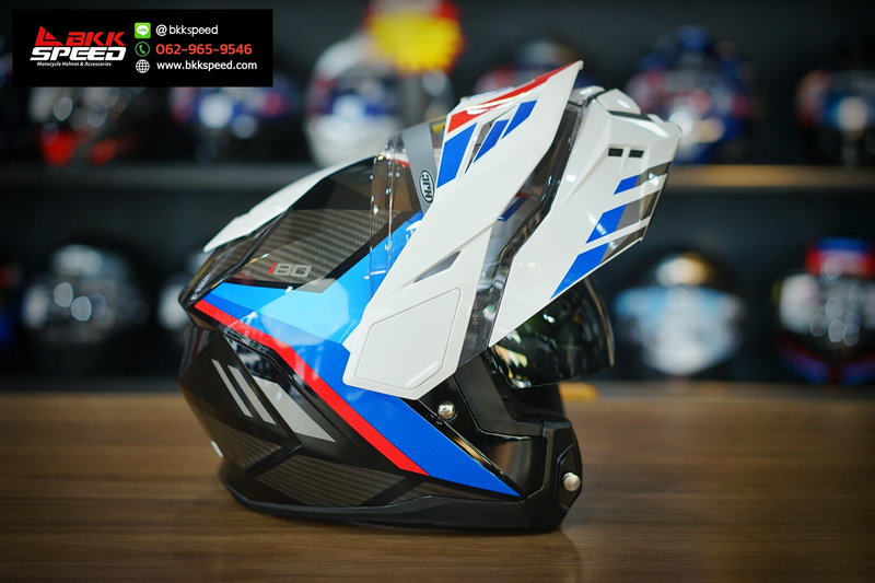 รูปสินค้าหมวกกันน็อคเต็มใบ แบรนด์ HJC รุ่น HJC i80 ลาย/สี i80 IMES mc21 สำหรับขี่มอเตอร์ไซค์ รูปเพิ่มเติม 6 จาก BKKSPEED