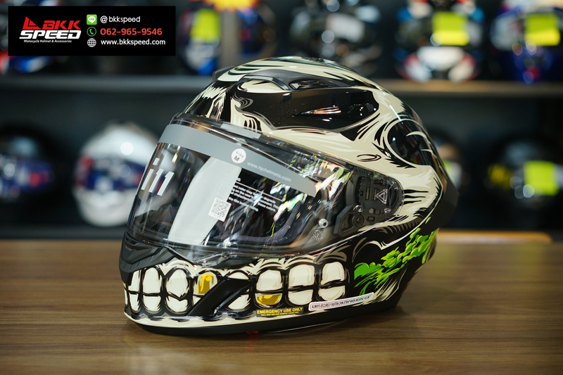 รูปสินค้าหมวกกันน็อคเต็มใบ แบรนด์ HJC รุ่น HJC i11 ลาย/สี i11 Acid Skull mc5 สำหรับขี่มอเตอร์ไซค์ มุมหลักด้านหน้า จาก BKKSPEED