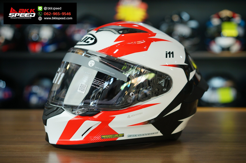 รูปสินค้าหมวกกันน็อคเต็มใบ แบรนด์ HJC รุ่น HJC i11 ลาย/สี i11 instant mc1 สำหรับขี่มอเตอร์ไซค์ มุมหลักด้านหน้า จาก BKKSPEED