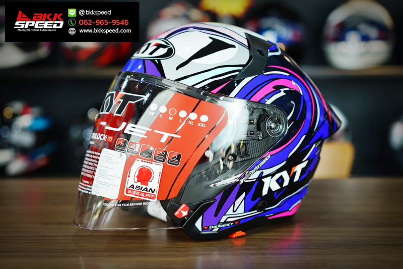 รูปสินค้าหมวกกันน็อคเต็มใบ แบรนด์ KYT รุ่น KYT TTR JET ลาย/สี TTR Jet Bastianini 2022 สำหรับขี่มอเตอร์ไซค์ มุมด้านข้าง จาก BKKSPEED