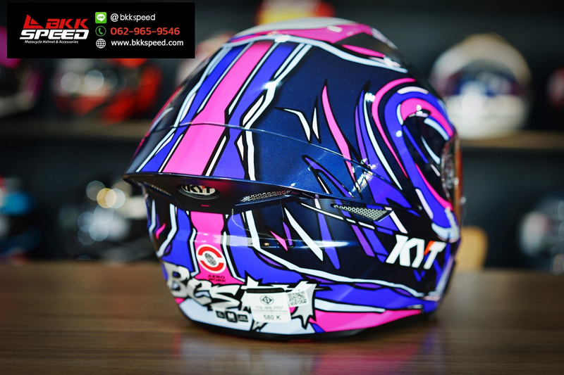 รูปสินค้าหมวกกันน็อคเต็มใบ แบรนด์ KYT รุ่น KYT TTR JET ลาย/สี TTR Jet Bastianini 2022 สำหรับขี่มอเตอร์ไซค์ รูปเพิ่มเติม 5 จาก BKKSPEED