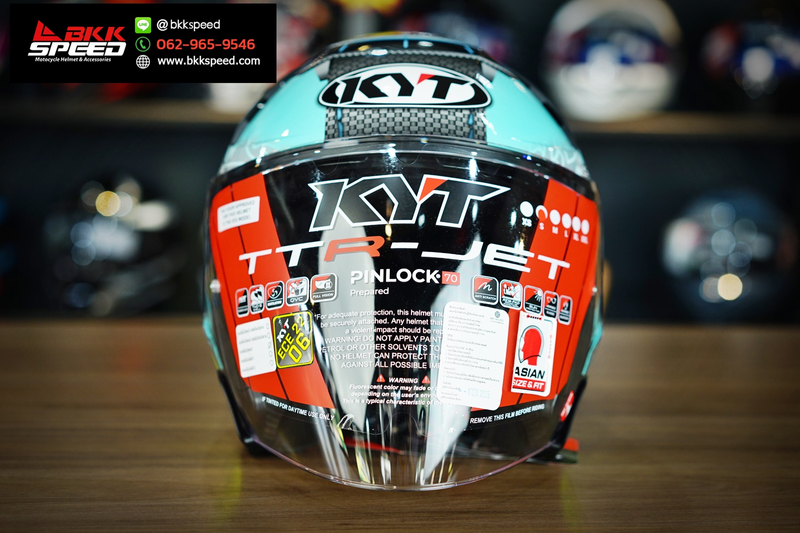 รูปสินค้าหมวกกันน็อคเต็มใบ แบรนด์ KYT รุ่น KYT TTR JET ลาย/สี TTR JET Foggia Misano 2022 สำหรับขี่มอเตอร์ไซค์ มุมด้านข้าง จาก BKKSPEED