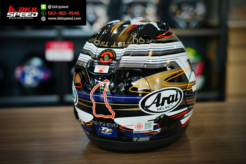 รูปสินค้าหมวกกันน็อคเต็มใบ แบรนด์ ARAI รุ่น ARAI RX-7V EVO ลาย/สี RX7V EVO IOM TT 2026 Limited Edition สำหรับขี่มอเตอร์ไซค์ รายละเอียดสินค้า จาก BKKSPEED