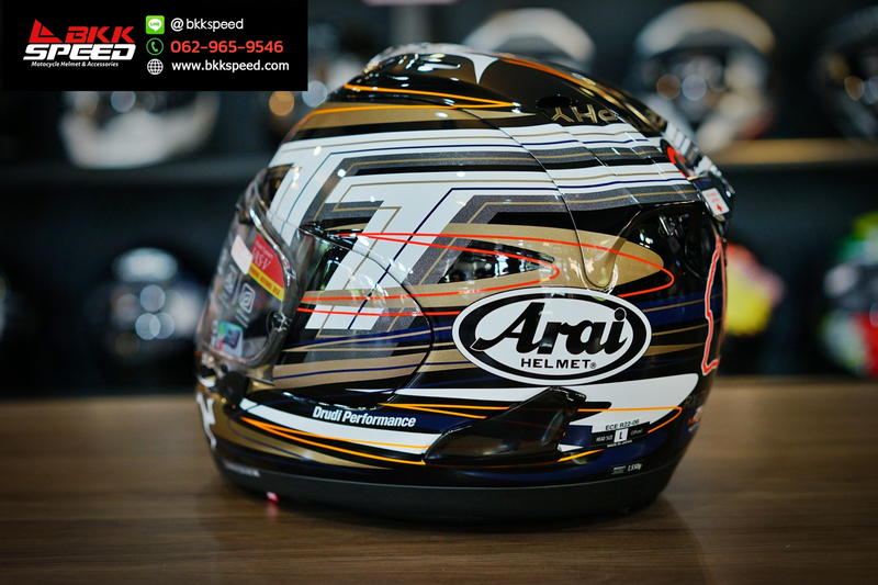 รูปสินค้าหมวกกันน็อคเต็มใบ แบรนด์ ARAI รุ่น ARAI RX-7V EVO ลาย/สี RX7V EVO IOM TT 2026 Limited Edition สำหรับขี่มอเตอร์ไซค์ รูปเพิ่มเติม 6 จาก BKKSPEED