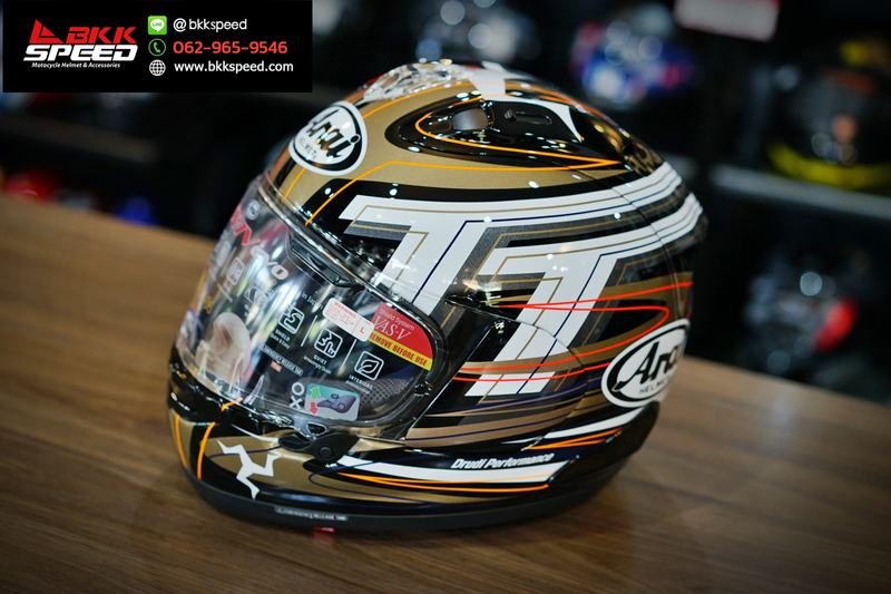 รูปสินค้าหมวกกันน็อคเต็มใบ แบรนด์ ARAI รุ่น ARAI RX-7V EVO ลาย/สี RX7V EVO IOM TT 2026 Limited Edition สำหรับขี่มอเตอร์ไซค์ รูปเพิ่มเติม 7 จาก BKKSPEED
