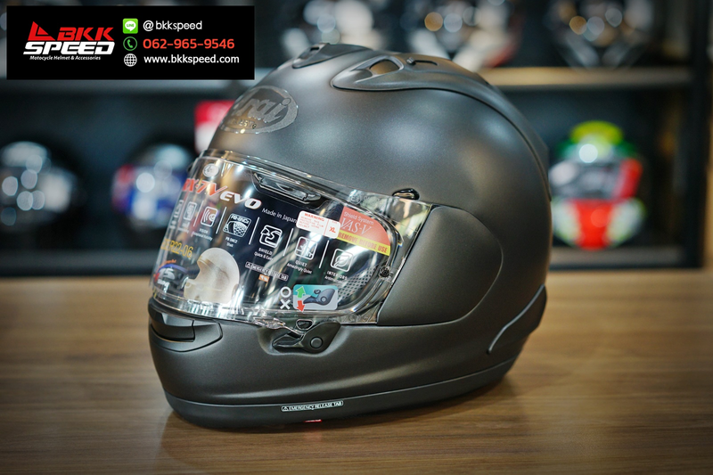 รูปสินค้าหมวกกันน็อคเต็มใบ แบรนด์ ARAI รุ่น ARAI RX-7V EVO ลาย/สี RX7V EVO Black Frost สำหรับขี่มอเตอร์ไซค์ มุมหลักด้านหน้า จาก BKKSPEED